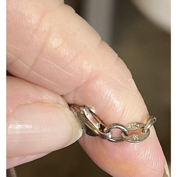 Italy Sterling Silver 925 Round Textured Beads Pendant Chain Necklace 16" Tested - Picture 5 of 6